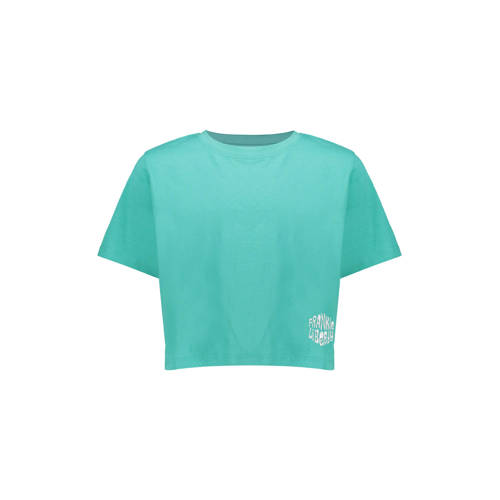 Frankie&Liberty T-shirt met backprint groen Meisjes Katoen Ronde hals Backprint - maat 164 afbeelding