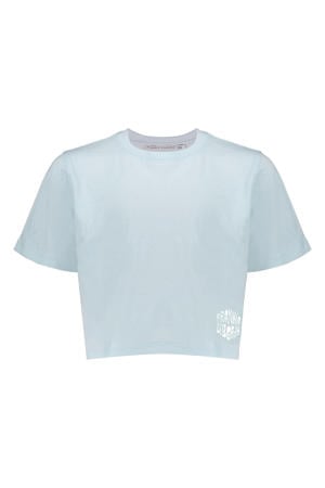 T-shirt met backprint lichtblauw