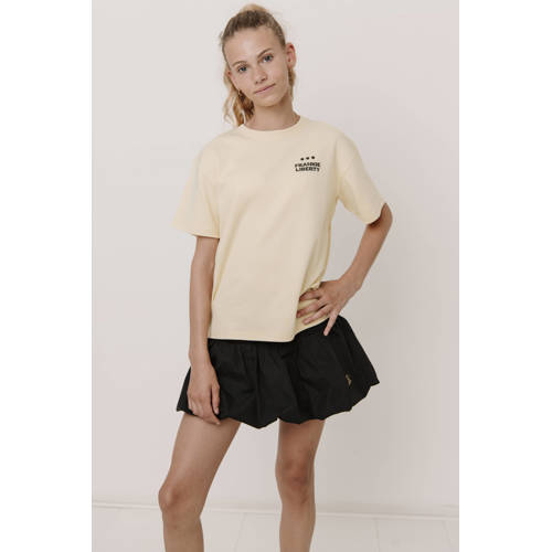 Frankie&Liberty T-shirt met backprint geel Meisjes Katoen Ronde hals Backprint - maat 188 afbeelding