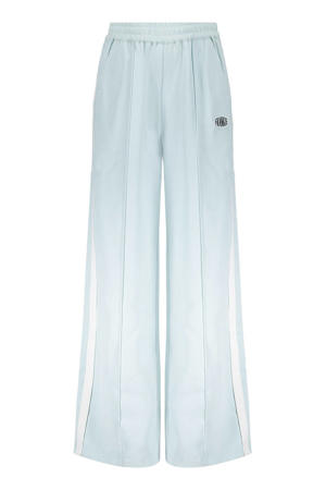 wide leg regular waist sweatpants lichtblauw