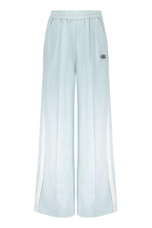 wide leg regular waist sweatpants lichtblauw