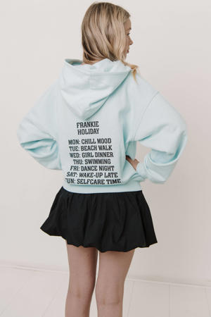 hoodie met backprint blauw