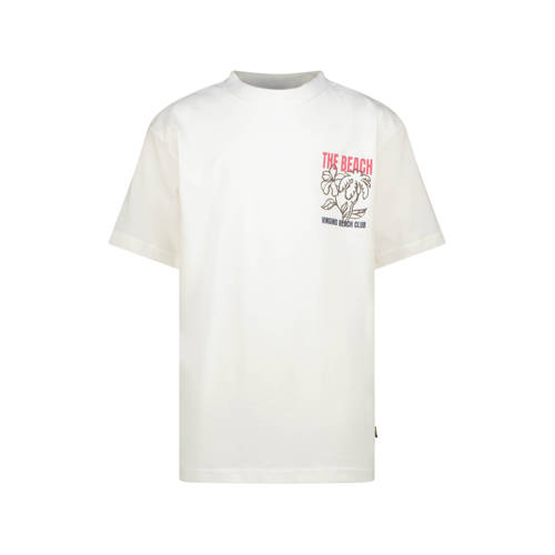 Vingino T-shirt met backprint wit Jongens Katoen Ronde hals Backprint - maat 140 afbeelding
