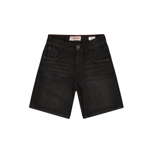 Vingino regular denim short black denim Korte broek Zwart Jongens Katoen - maat 158 afbeelding