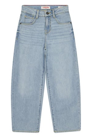 regular waist baggy fit jeans light blue denim