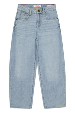 regular waist baggy fit jeans light blue denim