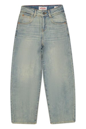 regular waist baggy fit jeans medium blue denim