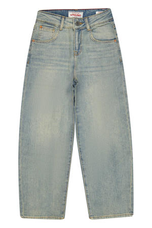 regular waist baggy fit jeans medium blue denim