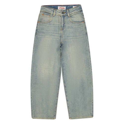 Vingino regular waist regular fit jeans medium blue denim Blauw Effen - maat 128 afbeelding