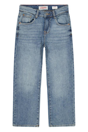 regular waist relaxed fit jeans medium blue denim