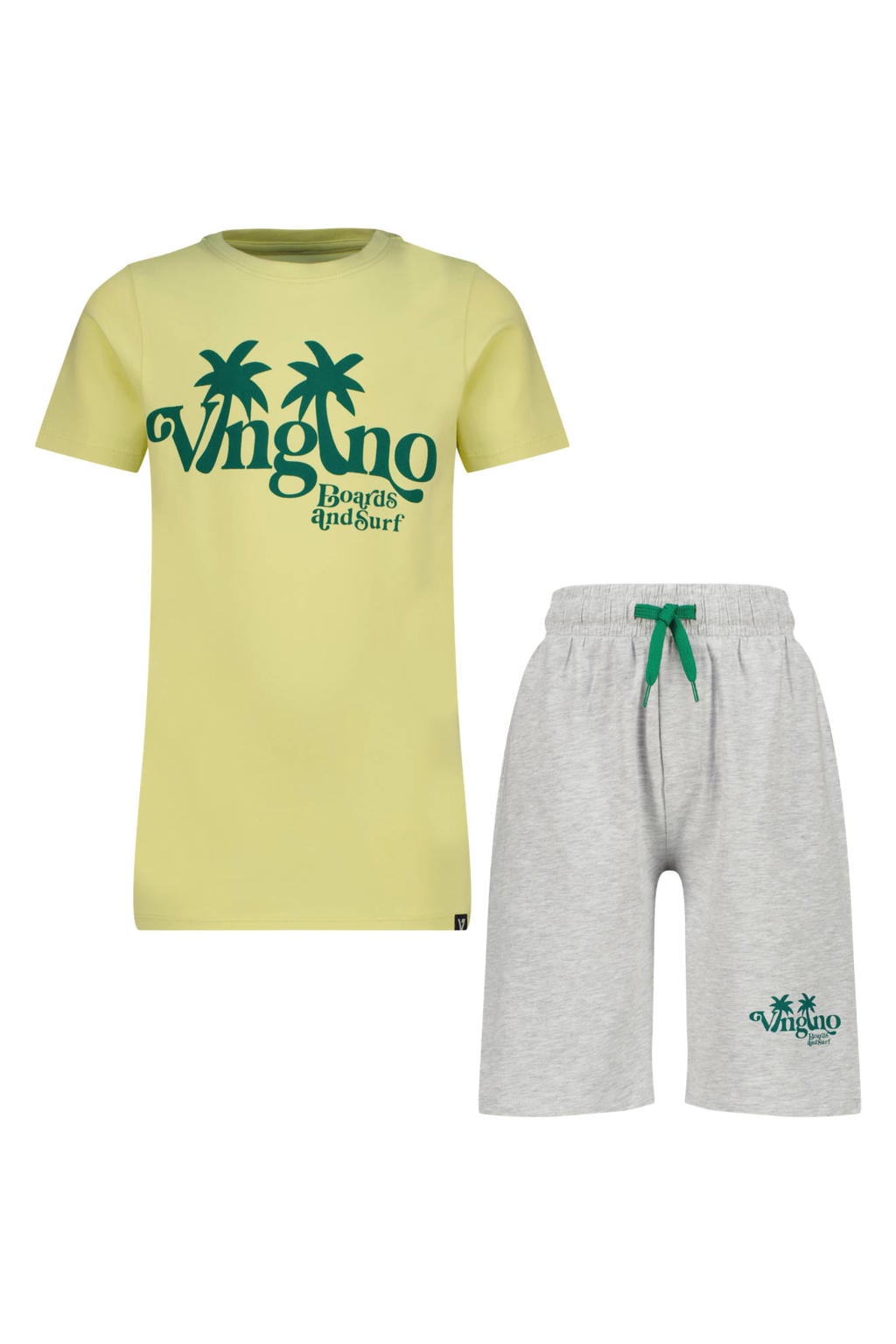 Vingino shortama geel/grijs melange