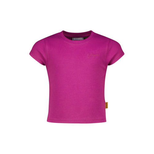Vingino T-shirt fuchsia Roze Meisjes Stretchkatoen Ronde hals Effen - maat 176 afbeelding