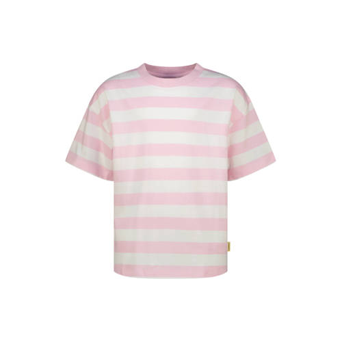Vingino gestreepte T-shirt lichtroze Meisjes Katoen Ronde hals Streep - maat 176 afbeelding