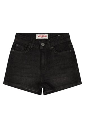 regular short black denim