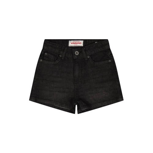 Vingino denim regular short black denim Korte broek Zwart Effen - maat 176 afbeelding