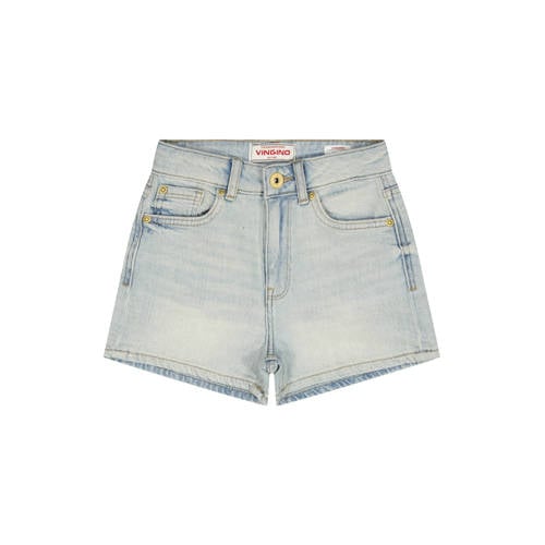 Vingino denim regular short light blue denim Korte broek Blauw Effen - maat 140 afbeelding