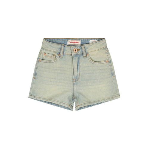 Vingino denim regular short light blue denim Korte broek Blauw Effen - maat 134 afbeelding