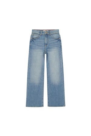 flared jeans medium blue denim