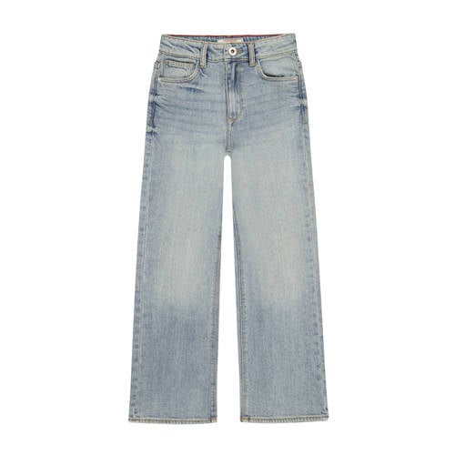 Vingino flared jeans light blue denim Blauw Effen - maat 134 afbeelding