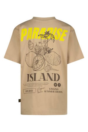 T-shirt met backprint zand