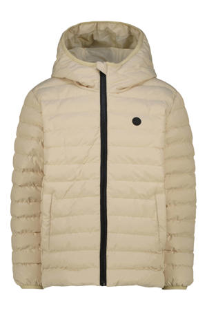 gewatteerde jas beige