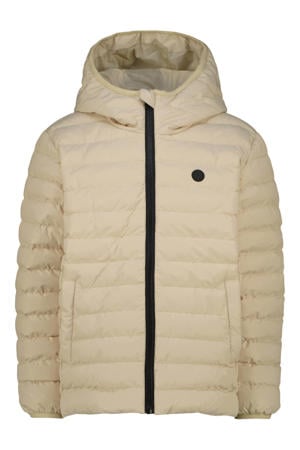 gewatteerde jas beige