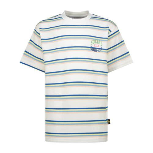 Vingino gestreepte T-shirt wit Jongens Katoen Ronde hals Streep - maat 116 afbeelding