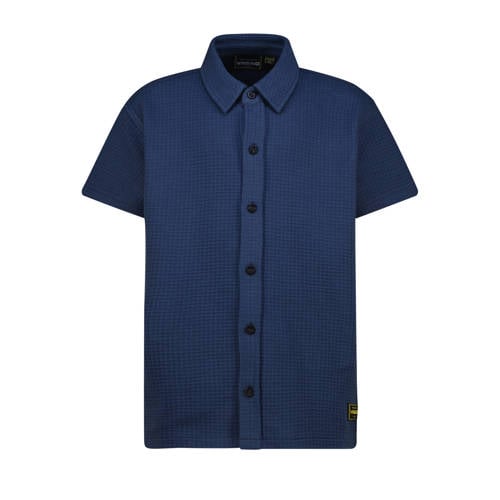 Vingino overhemd donkerblauw Jongens Katoen Klassieke kraag Effen