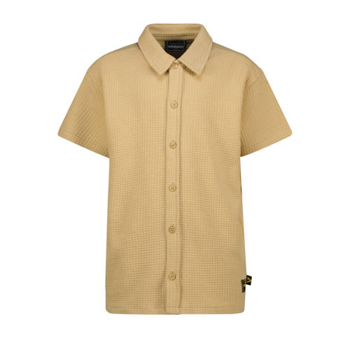 Vingino overhemd zand Beige Jongens Katoen Klassieke kraag Effen