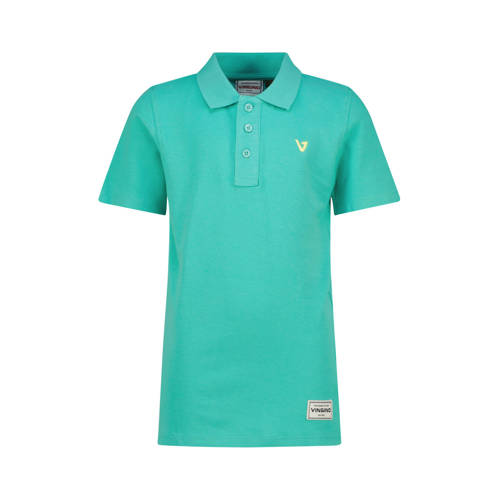 Vingino polo turquoise Blauw Jongens Katoen Polokraag Effen