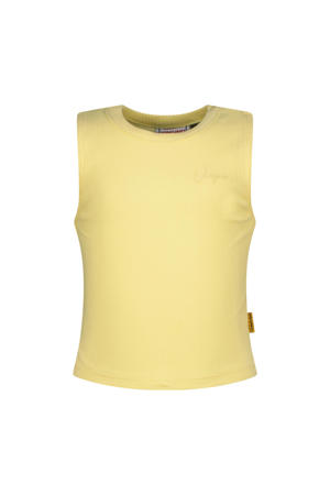 mouwloze top geel