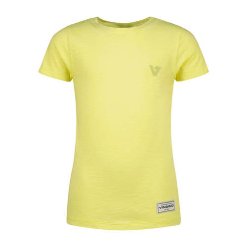 Vingino T-shirt geel Jongens Katoen Ronde hals Effen - maat 152 afbeelding