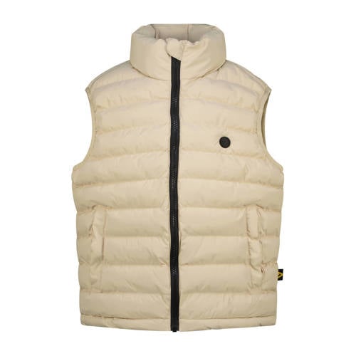 Vingino bodywarmer zand Beige Jongens Polyester Opstaande kraag Effen