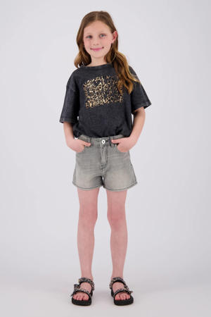regular short grey denim