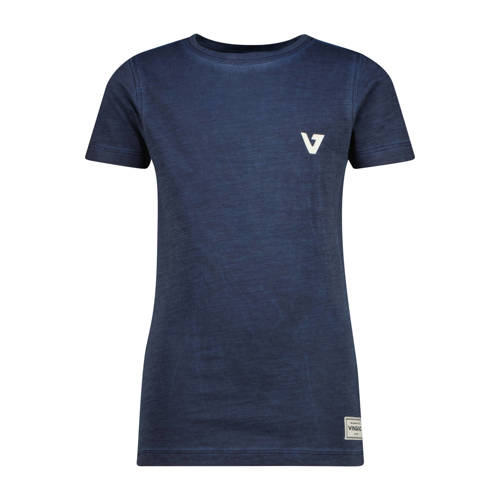 Vingino T-shirt donkerblauw Jongens Katoen Ronde hals Effen - maat 128 afbeelding