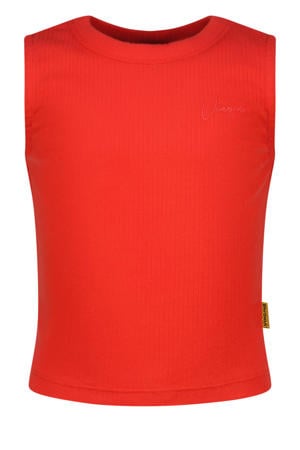 mouwloze top rood