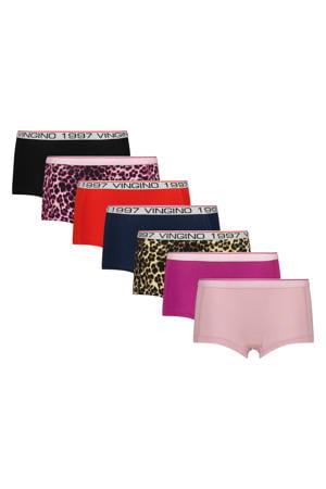 short - roze/zwart/rood (set van 7)