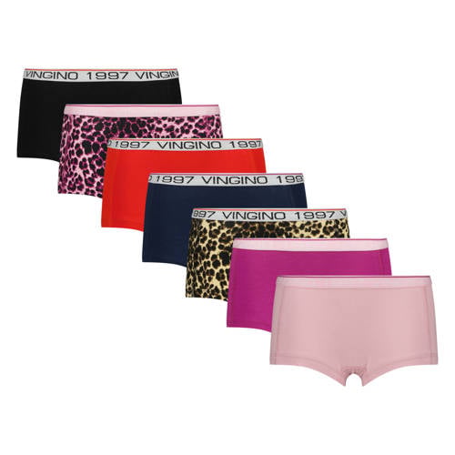 Vingino short - set van 5 roze/zwart/rood Slip Meisjes Katoen Meerkleurig - maat 158/164 afbeelding