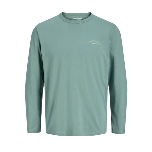JACK & JONES JUNIOR longsleeve mintgroen Jongens Katoen Ronde hals Effen - maat 152 afbeelding