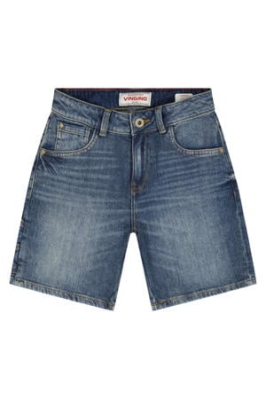 regular short medium blue denim