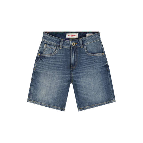 Vingino denim regular short medium blue denim Korte broek Blauw Effen - maat 140 afbeelding
