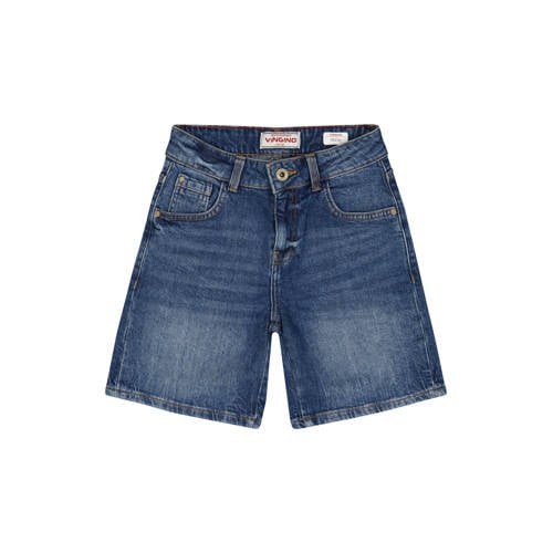 Vingino regular denim short dark blue denim Korte broek Blauw Jongens Katoen - maat 170 afbeelding