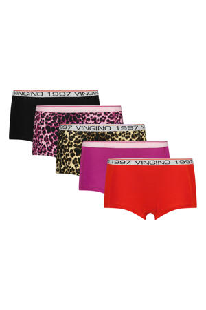 short - roze/rood/zwart (set van 5)