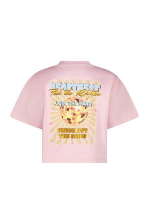 T-shirt met backprint lichtroze