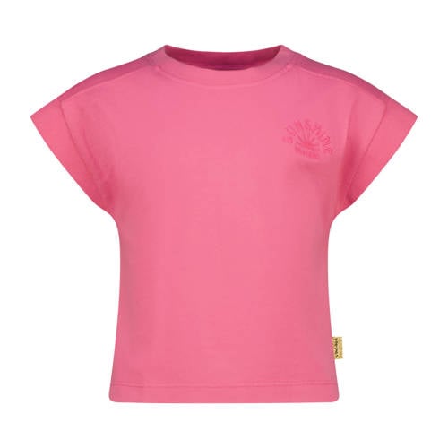 Vingino T-shirt roze Meisjes Katoen Ronde hals Effen - maat 140 afbeelding
