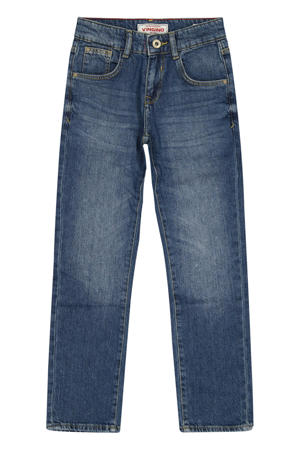 regular waist regular fit jeans medium blue denim