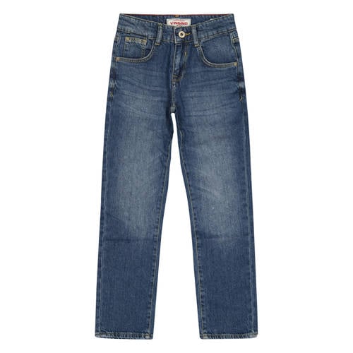 Vingino regular waist regular fit jeans medium blue denim Blauw Effen - maat 170 afbeelding