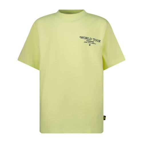 Vingino T-shirt met backprint geel Jongens Katoen Ronde hals Backprint - maat 140 afbeelding