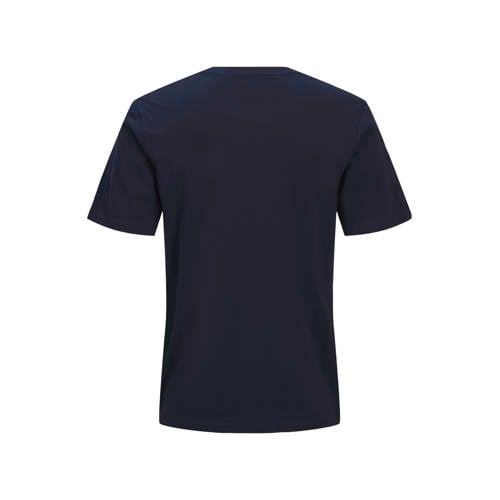 JACK & JONES JUNIOR T-shirt donkerblauw Jongens Katoen Ronde hals Logo - maat 164 afbeelding