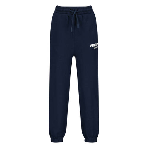 Vingino regular casual broek donkerblauw Jongens Katoen Tekst - maat 140 afbeelding